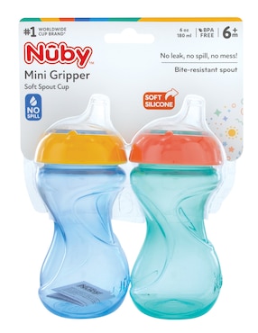 Set vaso entrenador Nuby con 2 piezas
