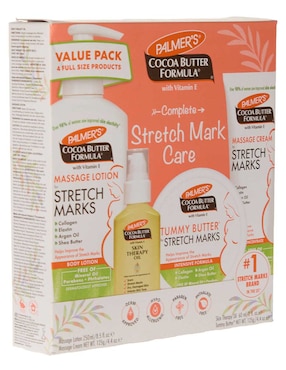 Set de crema para cuerpo recomendada para reparar de día y noche crema anti estrías Palmer´s stretch mark care todo tipo de piel
