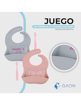 Set babero Gaon de silicón 2 piezas