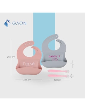 Set babero Gaon de silicón 2 piezas