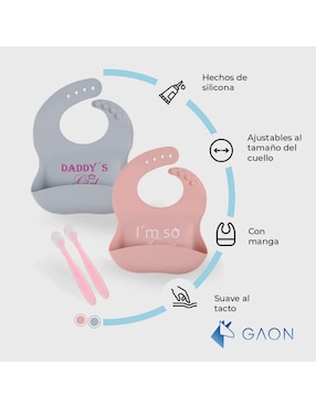 Set babero Gaon de silicón 2 piezas