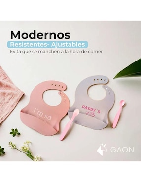 Set babero Gaon de silicón 2 piezas