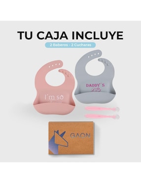 Set babero Gaon de silicón 2 piezas