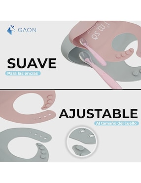 Set babero Gaon de silicón 2 piezas