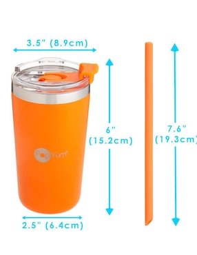 Termo Popyum de acero inoxidable con tapa rosca 380 ml