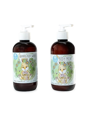 Set De Shampoo Para Cabello Y Bodymilk Para Bebé Honey Chamomille Mil Flores