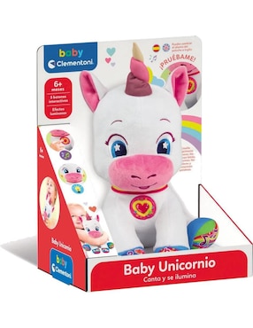 Peluche de Unicornio Baby Clementoni de 26 cm