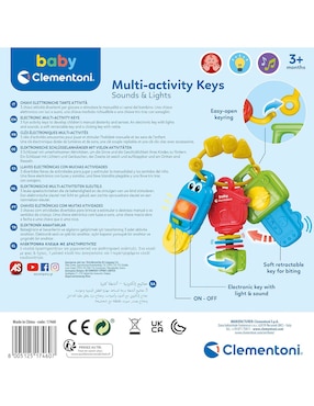 Juguete Llaves Multi-Actividades Luz y Sonido Baby Clementoni