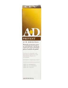 A+D Prevent, Pomada para Prevenir y Calmar Rozaduras para Bebés con Vitaminas A+D, 42.5 gr
