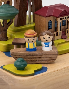Caja musical Wooderful Life Rueda con Lancha