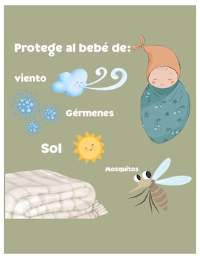 Cobija de tejido plano Dara Baby para bebé niño