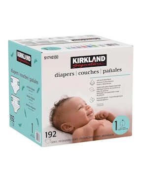 Pañales para bebé Kirkland Signature etapa 1 unisex con 192 piezas
