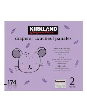 Pañales para bebé Kirkland Signature etapa 2 bebé unisex con 174 piezas