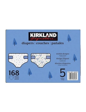 Pañales para bebé Kirkland Signature etapa 5 bebé unisex con 168 piezas