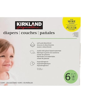 Pañales para bebé Kirkland Signature etapa 6 unisex con 132 piezas