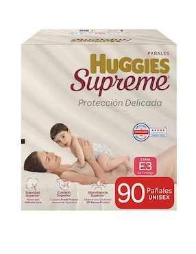 Pañales para bebé Huggies Supreme etapa 3 bebé unisex con 90 piezas