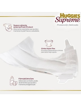 Pañales para bebé Huggies Supreme etapa 3 bebé unisex con 90 piezas
