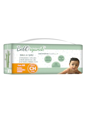 Pañales para bebé Bambuorganik etapa 2 unisex con 44 piezas