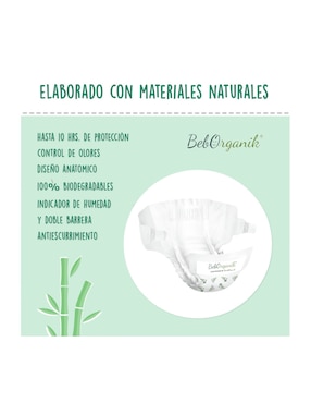 Pañales para bebé Bambuorganik etapa 2 unisex con 44 piezas