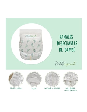 Pañales para bebé Bambuorganik etapa 5 unisex con 32 piezas