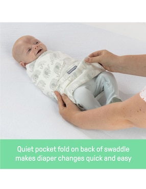 Cobija clásica de tejido suave Swaddle Me Monogram elefante para bebé