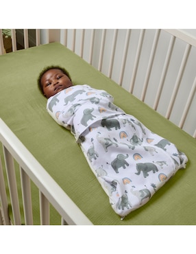 Cobija Swaddle Me soft goods elefante para bebé