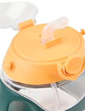 Vaso entrenador Mon Caramel de plástico con tapa rosca 330 ml