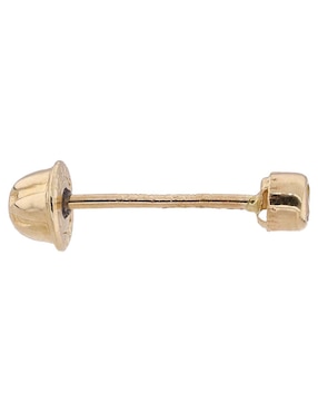 Broqueles redondos Mon Caramel de oro amarillo 18 k con acabado pavé zirconia