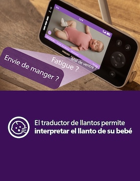 Monitor con cámara para bebé avent scd973/37