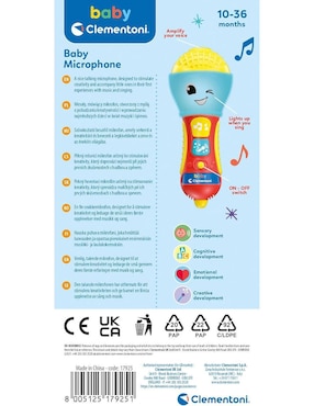 Juguete musical Micrófono para bebé Baby Clementoni