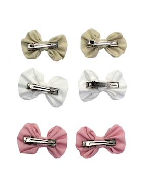 Set de 6 piezas moños para cabello Mon Caramel