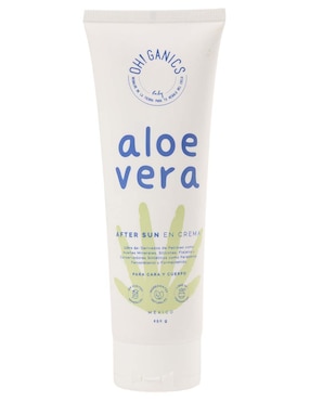 Tratamiento facial y corporal Aloe Vera After Sun En Crema 250 Gr hidratante Oh! Ganics