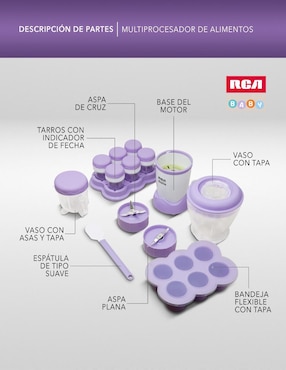 Procesador de alimentos RCA Cocina cuchillas de acero inoxidable