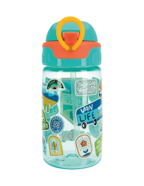 Botella de agua Nuby con tapa a prueba de derrame 420 ml