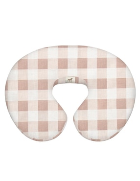 Cojín de lactancia nap Gingham beige