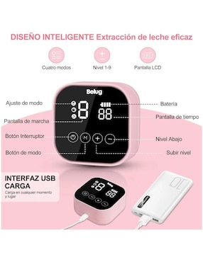 Extractor eléctrico de leche eléctrico doble Belug