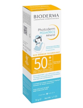 Bloqueador solar FPS 50+ Photoderm Pediatrics Mineral Bioderma 50 g