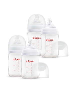 Set de biberón Pigeon Softouch Wide Neck 3 de 5 oz