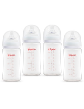 Set de biberón Pigeon Softouch Wide Neck 3 de 8 oz
