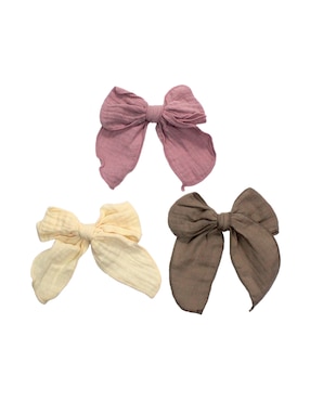 Set de 3 moños para cabello Mon Caramel