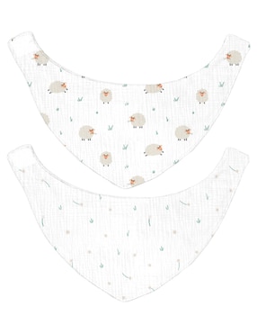 Set babero Mon Caramel de algodón 2 piezas