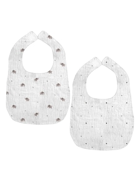 Set babero Mon Caramel de algodón 2 piezas