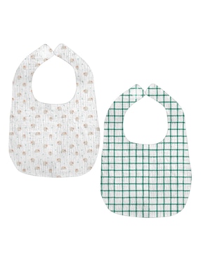 Set babero Mon Caramel de algodón 2 piezas