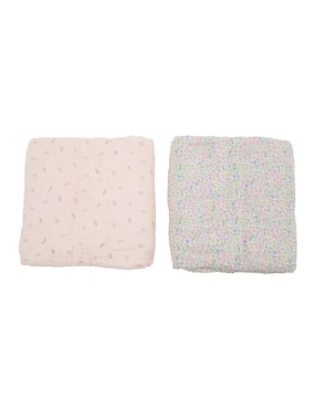 Set cobijas tejido plano Mon Caramel para niña