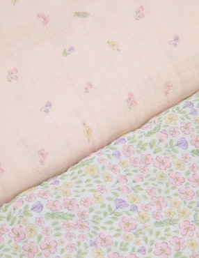 Set cobijas tejido plano Mon Caramel para niña
