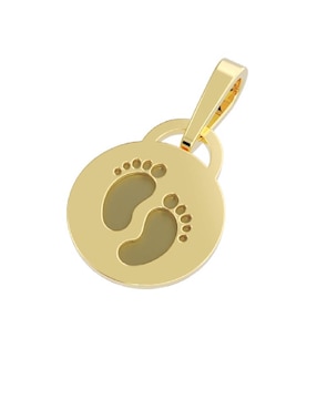 Dije circular Mon Caramel de oro 14 K