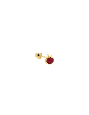 Broqueles de manzana Mon Caramel de oro 14 k con acabado pulido