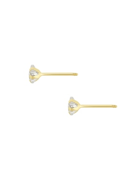 Broqueles de estrella sabelli joyería bebes de oro amarillo 14 k con acabado pulido zirconia