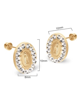 Broqueles ovalados Stellina de oro 14 k con acabado brillante
