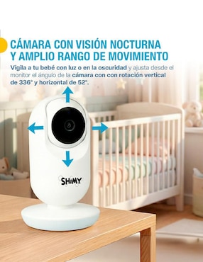 Monitor con cámara para bebé Shimy HD